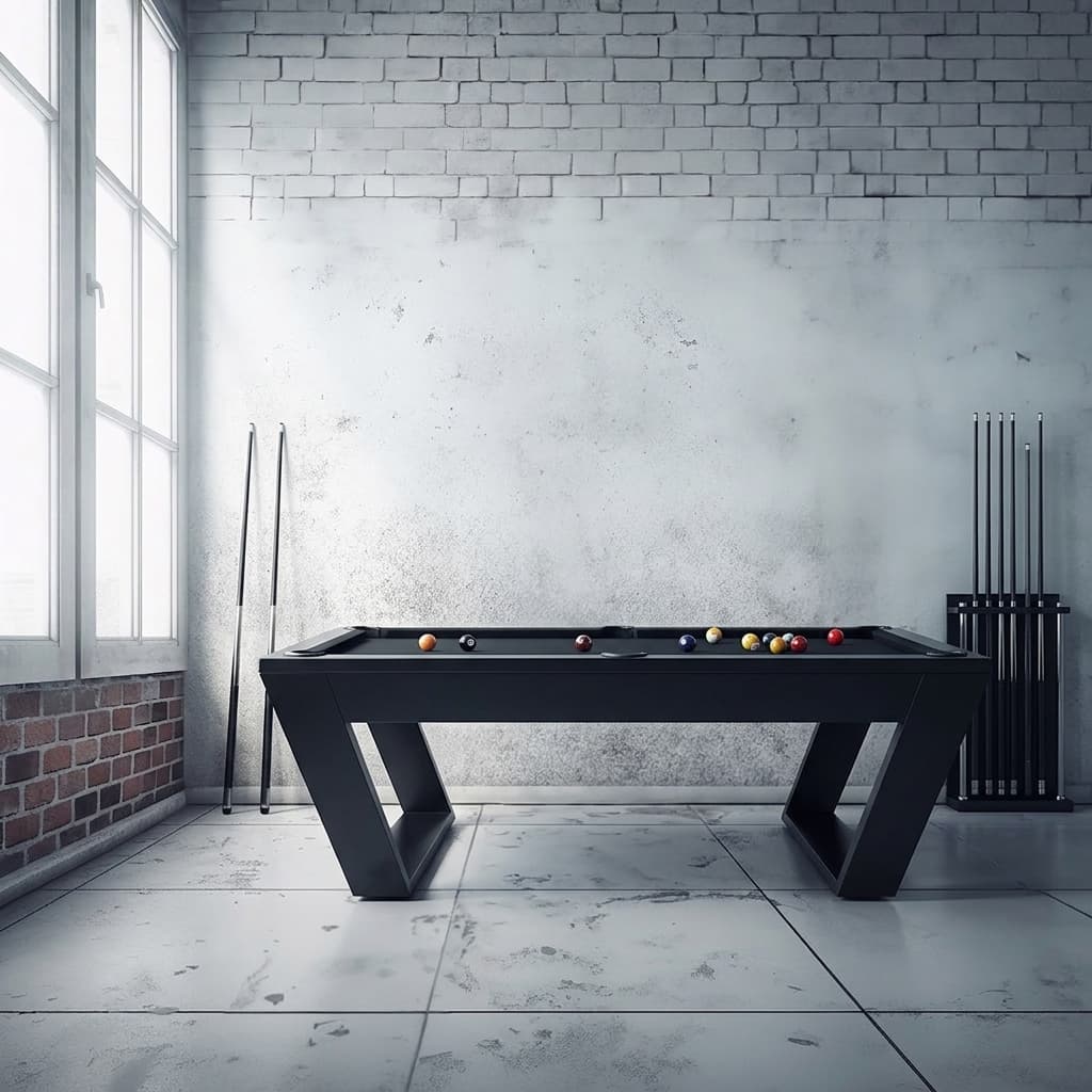 AI-generated photorealistic result with pool table